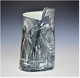 Egret Vase by Elaine Y. Shore