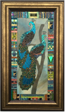 Peacock Mosaic by Barbara Wright