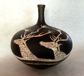 Lascaux Stags by Laura Rose