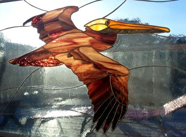 Pelican Stained Glass by Colleen Clifford in Humboldt County