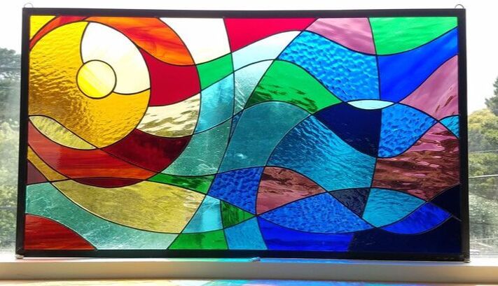 SunWave stained glass by Colleen Clifford in Humboldt County