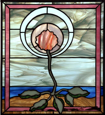 Salmon Run ~ Stained Glass by Colleen Clifford in Humboldt County