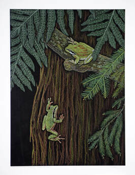 Springtime (Pacific Tree Frogs) by Patricia Sundgren Smith