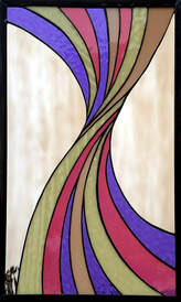 Vertical Wave Stained Glass by Colleen Clifford in Humboldt County CA